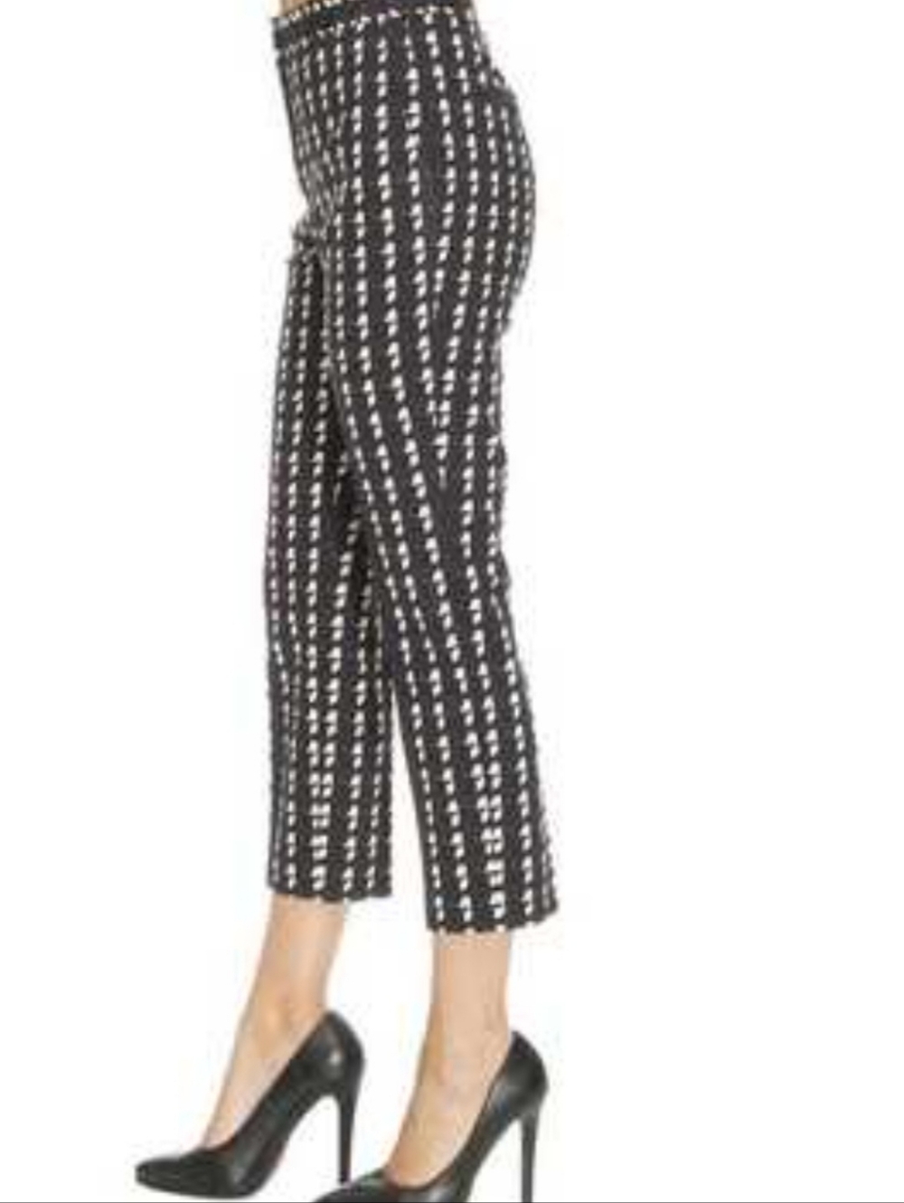Theory Treeca 2 Virgin Wool Geo Print Cropped Pants